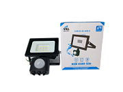 Прожектор LED с дат. движ.20W VLF8-D2-20-6500-B 6500К 2400Лм 220V IP65 102*125*55 (руч.рег) чер. VKL electric