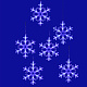 Гирлянда "Занавес снеженки" фигурный 72LED, 1,5*0,3м, ULD-E1503-072/DTA, синий свет, прозрачный провод, IP20, Uniel