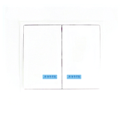 Выключатель 2кл с подсв. бел. TANGO HOUSE СП 10А, 250В (3/10/200)