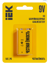 Батарейка 6LR61 9V IEK Alkaline Optima BL*1
