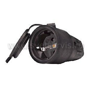 Штепсельный разъем с/з каучук 16А 250В IP44 (Универсал) (602228)
