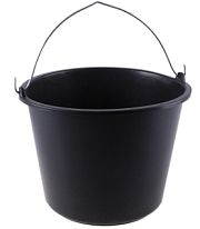 Ведро строительное полипропилен 12 л черное г.Павлово (1)