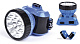 Фонарь налобный аккумуляторный SBF-25-B, 1+8LED, 2 режима, ЗУ (0,5 Ач NiCd), 220V, синий Smartbuy