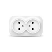 Розетка 2-ая б/з белый ОП 16А, 220В "IONICH" (1417)
