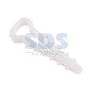 Дюбель-хомут 5-10мм нейлон белый прямоугольный (10КФ) (уп100шт) REXANT