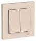 Выключатель 2кл. бежевый СП, 10А (в сборе) ATLAS