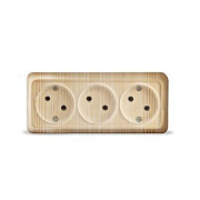 Розетка 3-ая б/з СОСНА ОП 16А, 220В Олимп (1172)
