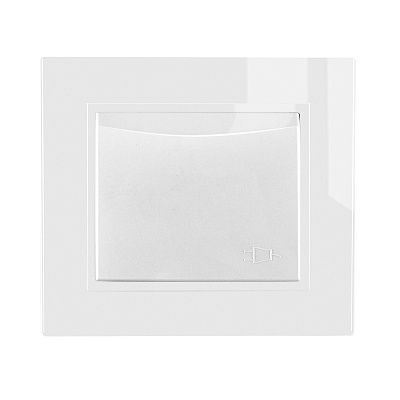 Розетка с/з с крышкой бел. СП TANGO HOUSE 16А, 250В IP44 (1/10/200)