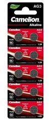 Батарейка для часов G3 BL*10 Camelion Mercury Free (AG3-BP10(0%Hg), 392A/LR41/192
