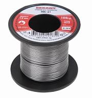 Припой в катушке ПОС 61, d=1,0 мм, 100гр (олово 61%, свинец 39%) REXANT