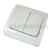 Выключатель 2кл. белый СП, 10А, 220В (В0023) Валери