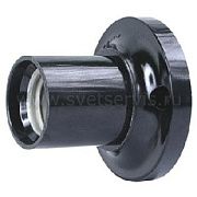 Патрон Е27 карболит.потолочный прямой черный 4А 250В (№10) Универсал