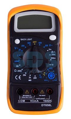 Мультиметр MAS838L(DT858L): прозвонка, диоды, температура, чехол, подсветка, память Proconnect