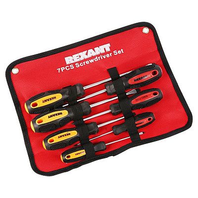 Набор "Отвертки 7 предметов" (3 крестовые + 4 шлицевые) REXANT