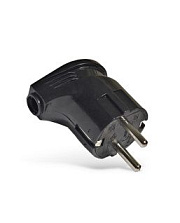 Вилка с/з черная угл. 16А 250В инд. упак. TANGO