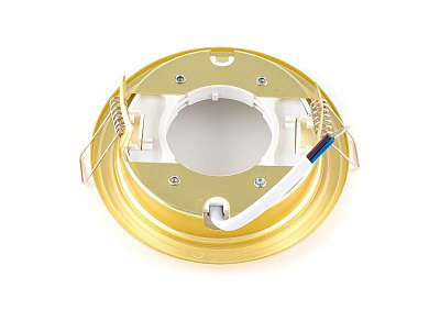 Светильник точечный LM-GX53-G H4 металл, встроенный светиьник, золото, кольцо в комплекте (без лампы 106х83х38mm) Включай
