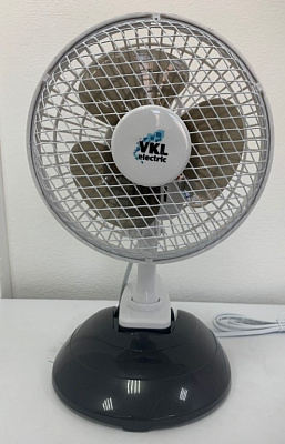 Вентилятор настольный VTF-03 Black, 20 Вт, 2 режима, 220 В, чёрный VKL electric (1/12)
