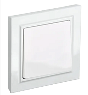 Выключатель 1-кл. бел. BRITE СП, 10А (ВСР10-1-0-БрБ) (в сборе) ИЭК