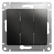 Выключатель 3кл. антрацит СП, 10А (механизм) GLOSSA