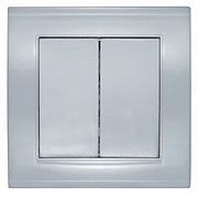 Выключатель 2кл. серебро СП, 10А, 220В (7949650) Бриллиант