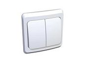 Выключатель 2кл. белый СП, 10А, 220В (ВС56-234В) Wessen Хит