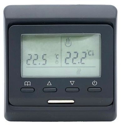 Терморегулятор с дисплеем и автоматическим программированием (3680 Вт) черный Е-51.716BL