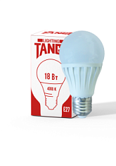 Лампа светодиодная 18W E27 A60 4000K 220V (TANGO LED А60-18W-E27-W) TANGO