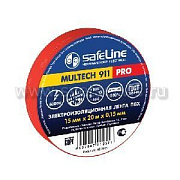 Изолента 0,15*15 мм 10м красный Safeline
