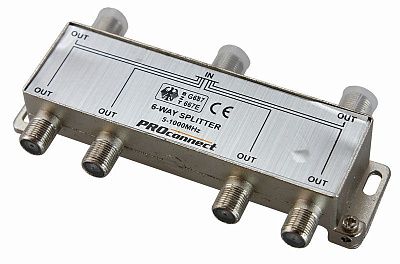 Делитель  ТВ х 6 под F разъём 5-1000 МГц PROCONNECT