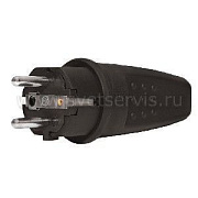 Вилка прямая каучук 2P+E 16А 250В IP44 (Универсал)