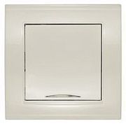 Выключатель 1кл. с подсветкой слон. кость СП, 10А, 220В (7948615) Бриллиант