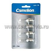 Лампа для ночников DP-704 7W, Е14, 220V, прозрачная (блистер 4шт) Camelion