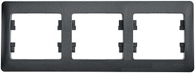 Рамка 3-я горизонтальная антрацит GLOSSA