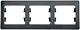 Рамка 3-я горизонтальная антрацит GLOSSA