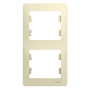 Рамка 2-я вертикальная бежевый GLOSSA