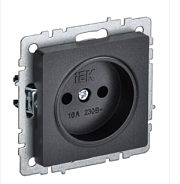 Розетка б/з черн. BRITE СП, 16А (РС10-1-0-БрЧ) (механизм) ИЭК