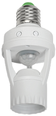 Патрон с датчиком движения BT-A08 Е27, 60Вт, угол обзора 360°, время отключения 10-420с, IP20 VKL electric
