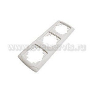 Рамка 3-х местная гор. белый (МР003Г) Маргарита