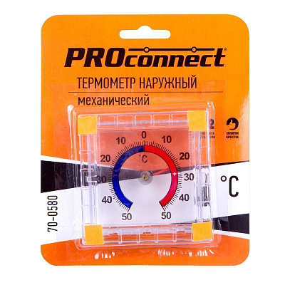 Термометр наружный оконный механический на клейкой ленте PROCONNECT