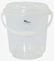 Ведро с крышкой 9л. прозрачное цвет микс ДимПласт (3/10)