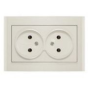 Розетка 2-ая б/з слон. кость СП, 16А, 220В (7948738) Бриллиант