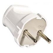 Вилка б/з белая 10А 250В инд. упак. TANGO