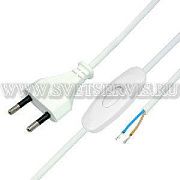 Шнур для бра с прох. выкл. бел. 1,8м  (REXANT)