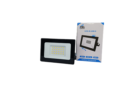 Прожектор LED  30W VLF8-30-6500-B 6500К 3600Лм 220V IP65 черный (122*94*29) VKL electric