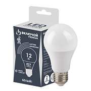 Лампа светодиодная 12W E27 A60 4000K 950Lm 60*122mm с радиолокационным датчиком движения и фото сенсором (LED PREMIUM А60-D-12W-Е27-W) Включай
