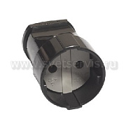 Штепсельное гнездо б/з черный 10А Makel