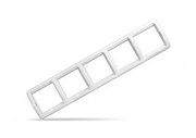 Рамка 5-х местная горизонтальная белая (1037) Валери