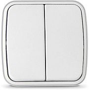 Выключатель 2кл. белый Электра ОП, 10А, 220В СОЮЗ (0031)