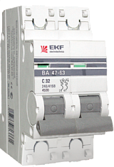 Автоматический выключатель ВА47-63 2Р 10А 4,5кА х-ка С ЭКФ PROxima