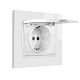 Розетка с/з с крышкой бел. СП TANGO HOUSE 16А, 250В IP44 (1/10/200)